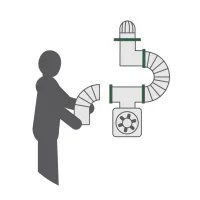 Monteren luchtkanalen